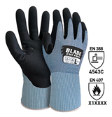 Nitrile Sandy Cut Resistant Gloves Blue/Black, Large, One Pair Pack